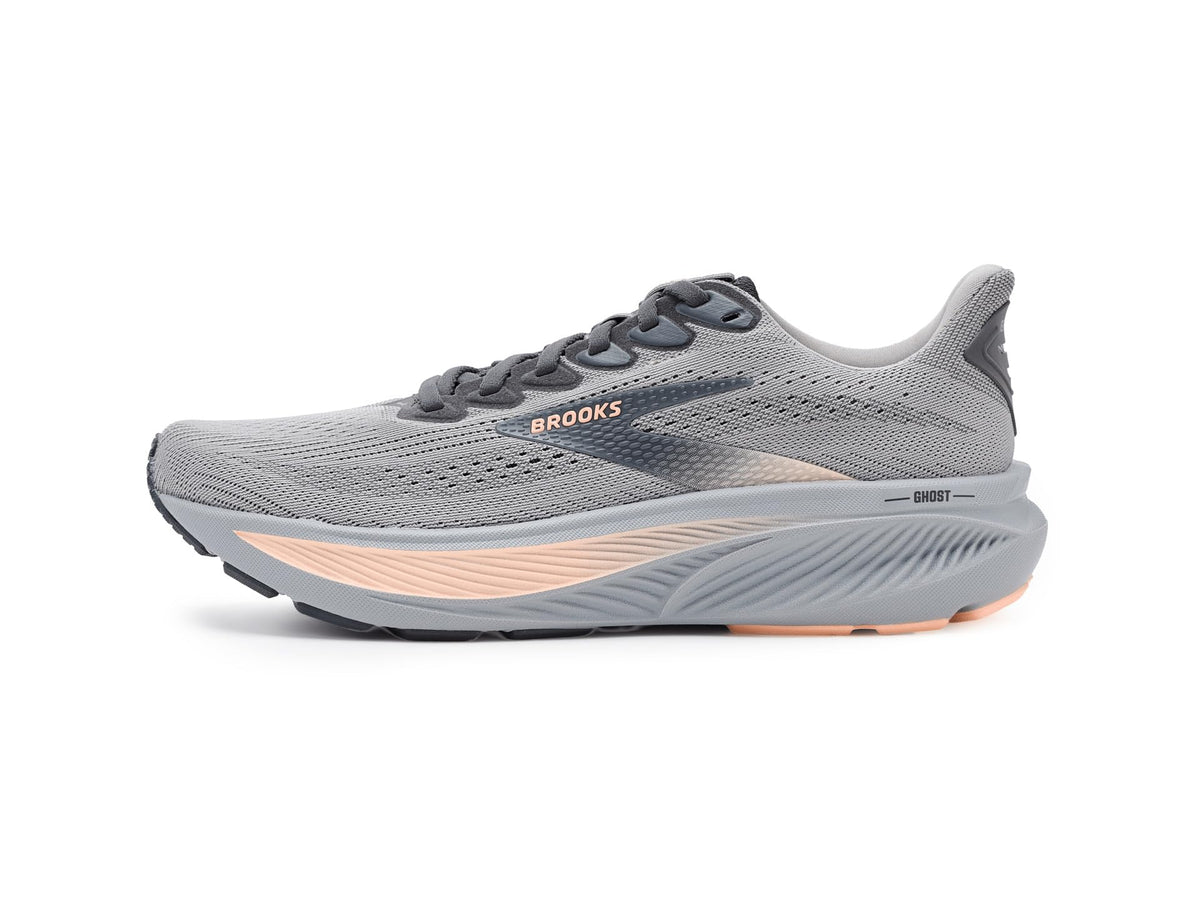 Brooks Women's Ghost 17 Alloy/Blackened Pearl/Peach 9.5 Medium