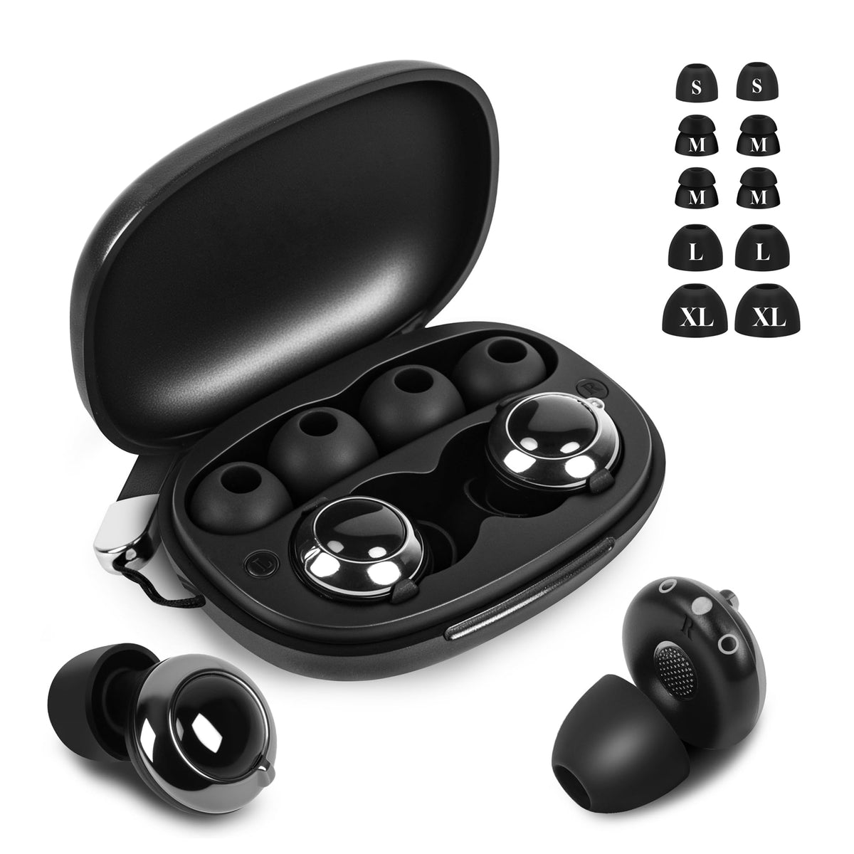 Adjustable Ear Plugs for Sleeping,3 Modes Noise Reduction EarPlugs (17-45dB) for Snoring,Side Sleepers,Study,Work(Reusable)