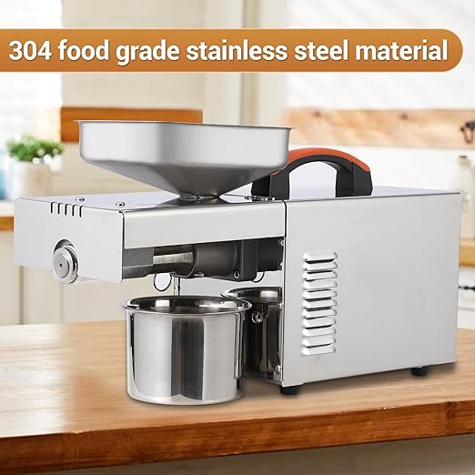 MilleLoom 900W Oil Press Machine, Automatic Cold& Hot Electric Oil Press Extractor, 304 Food Stainless Steel,Ideal for Pressing Peanut, Sesame Seeds, Walnut, Almond, Pumpkin, Rapeseed