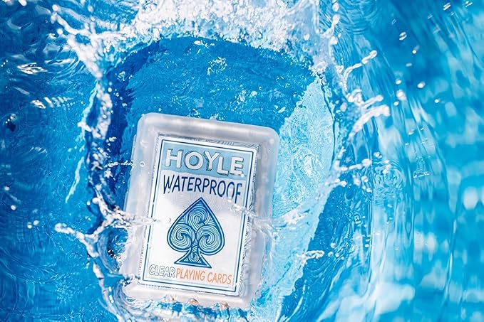 Bicycle Hoyle Summer Fun Pack Hoyle 6-in-1 Kids Card Games and 2 Decks of Clear Plastic Waterproof Playing Cards, Fast-Paced Family Game Night Playing Cards for Kids and Adults