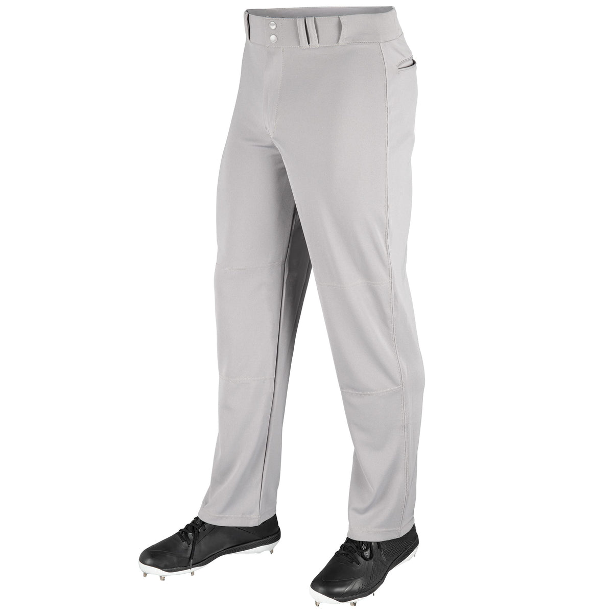 Champro Youth MVP Open Bottom Relaxed Fit Baseball Pant, Grey, Medium