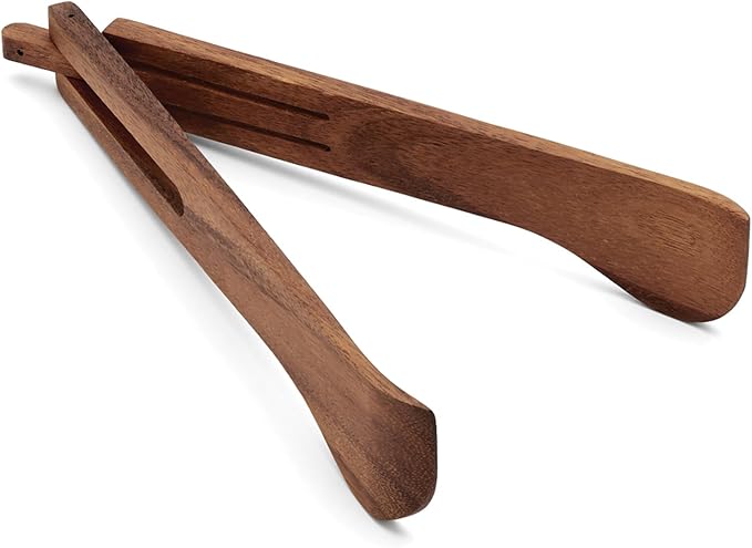 Ironwood Gourmet Acacia Wood Salinas Extra Large Salad Bowl and Spring Salad Tongs Set