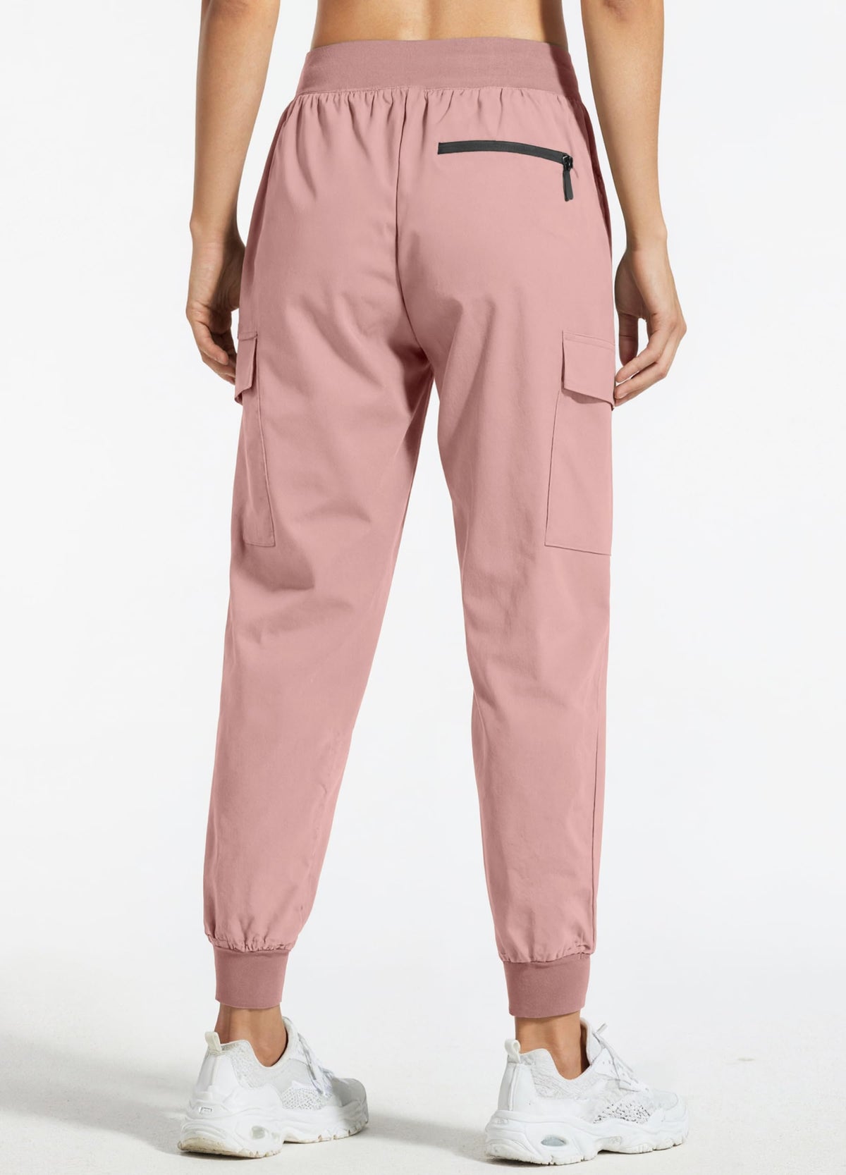 Libin Women's Cargo Joggers Lightweight Quick Dry Hiking Pants Athletic Lounge Casual Travel, Light Pink XS