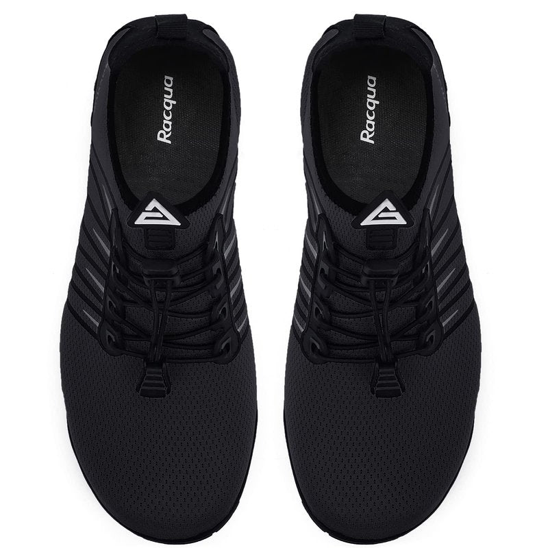 Racqua Pool Shoes Quick Dry Barefoot Water Aqua Sport Beach Swim Surf Diving for Men Women Black 9 Women/8 Men