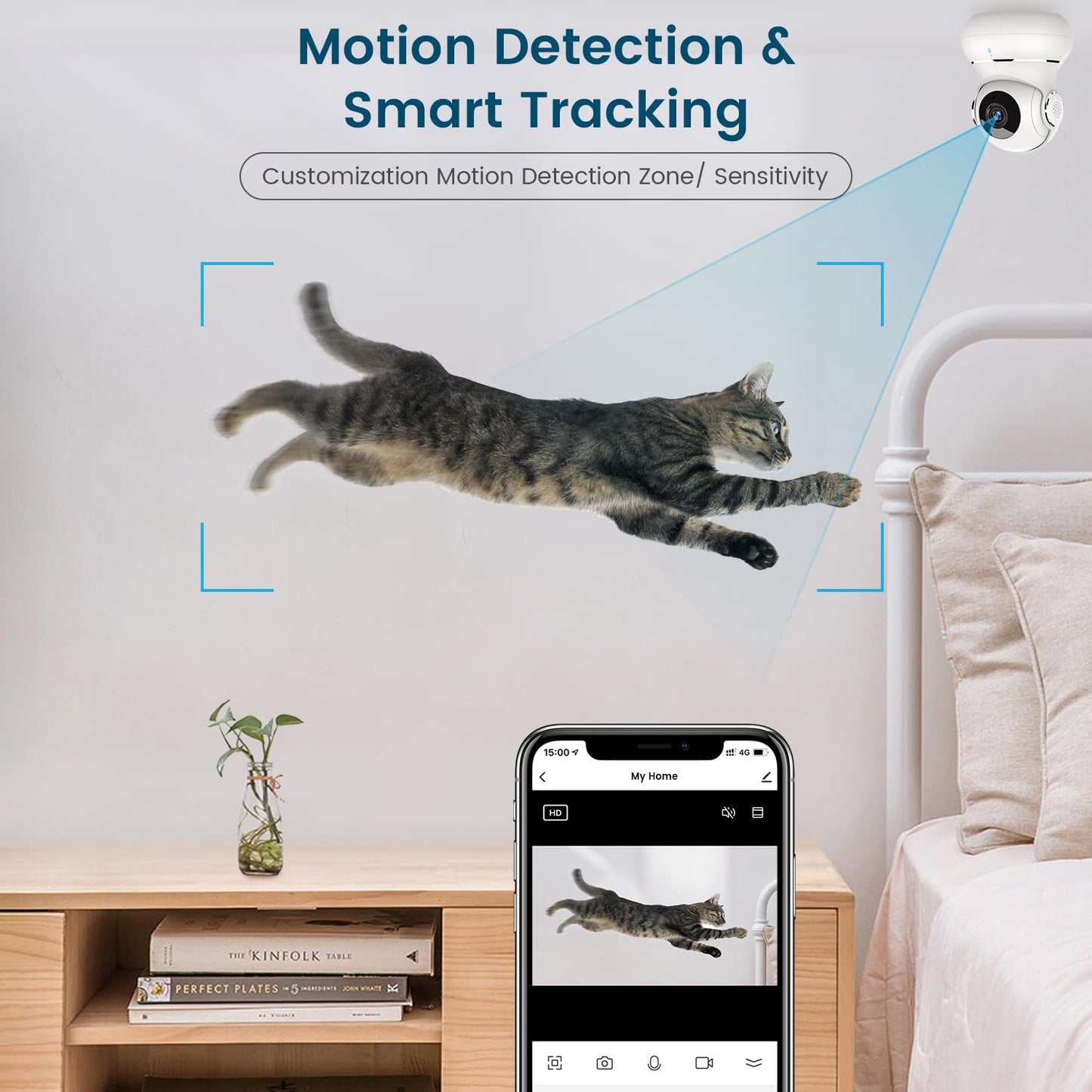 litokam Security Camera Indoor 2K, 360 Pan/Tilt Cameras for Home Security with Motion Detection, Baby Monitor for Pet/Dog with Night Vision, 2.4GHz WiFi Cam with Phone App & 2-Way Audio