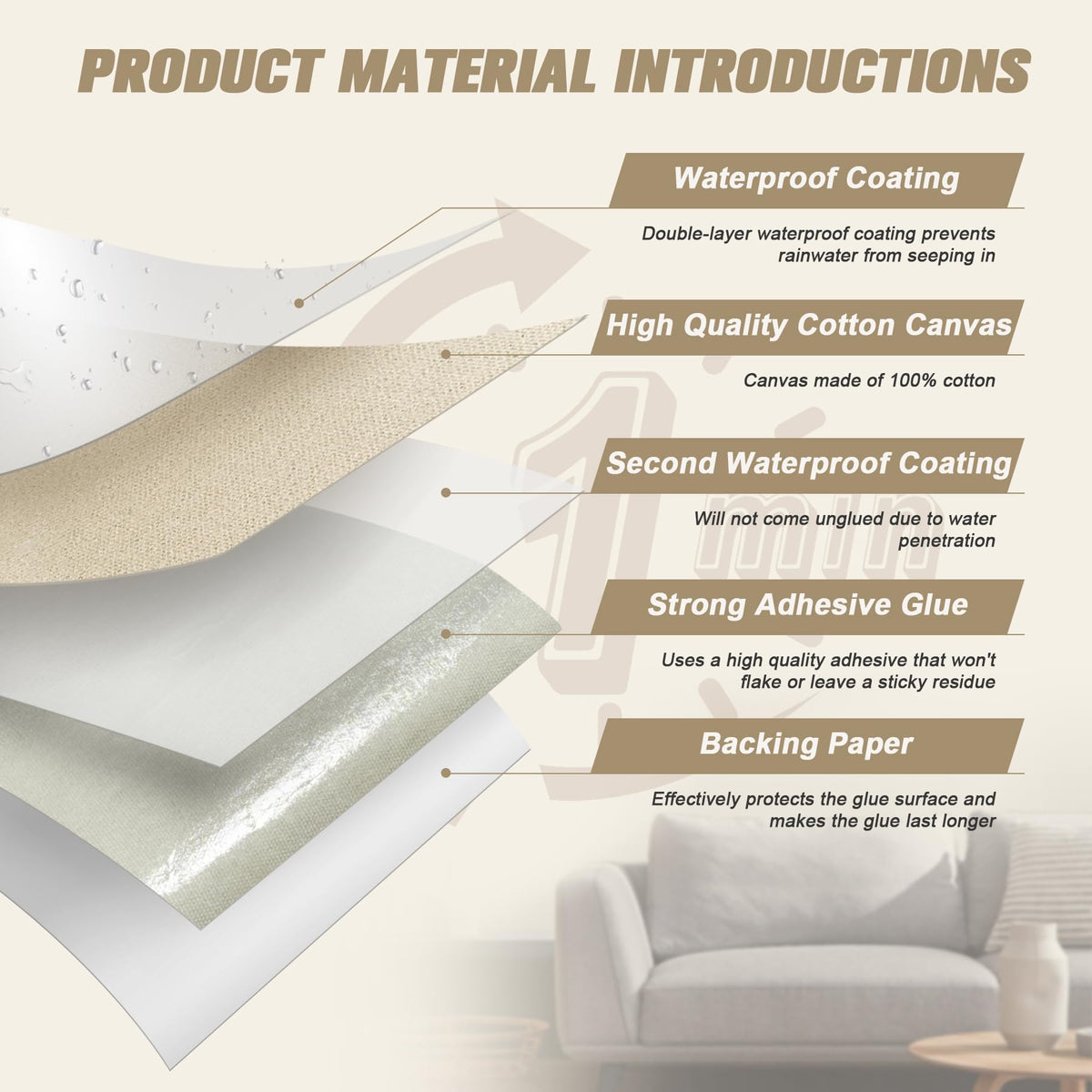 OAZ 2 Pieces 9 x 11 inch Canvas Repair Patches Canvas Fabric Patch Self-Adhesive Fabric Repair Tape Waterproof Outdoor Gear Patch Kit for Boat Cover Awning Sofa Chair Couch Tent Bag (Burgundy)
