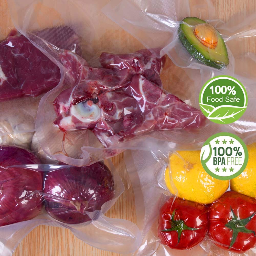 WVacFre 200 Gallon 11"x16" BPA Free Vacuum Sealer Bags for Food Storage