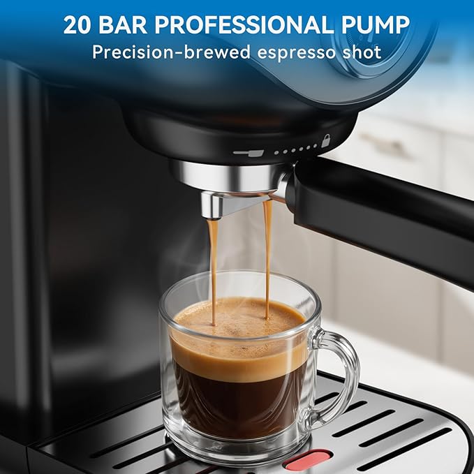 XIXUBX Espresso Machine, Compact Espresso Maker with Milk Frother