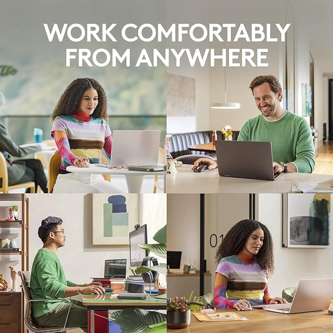 Logitech MX Anywhere 3S Compact Wireless Mouse, Fast Scrolling, 8K DPI Any-Surface Tracking, Quiet Clicks, Programmable Buttons, USB C, Bluetooth, Windows PC, Linux, Chrome, Mac - Black (Renewed)