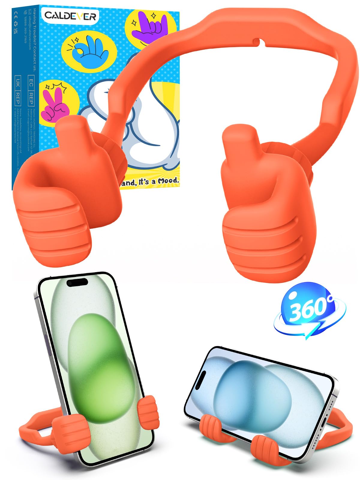 Stocking Stuffers for Teens Boys Girls Thumbs Up Lazy Phone Stand for Desk