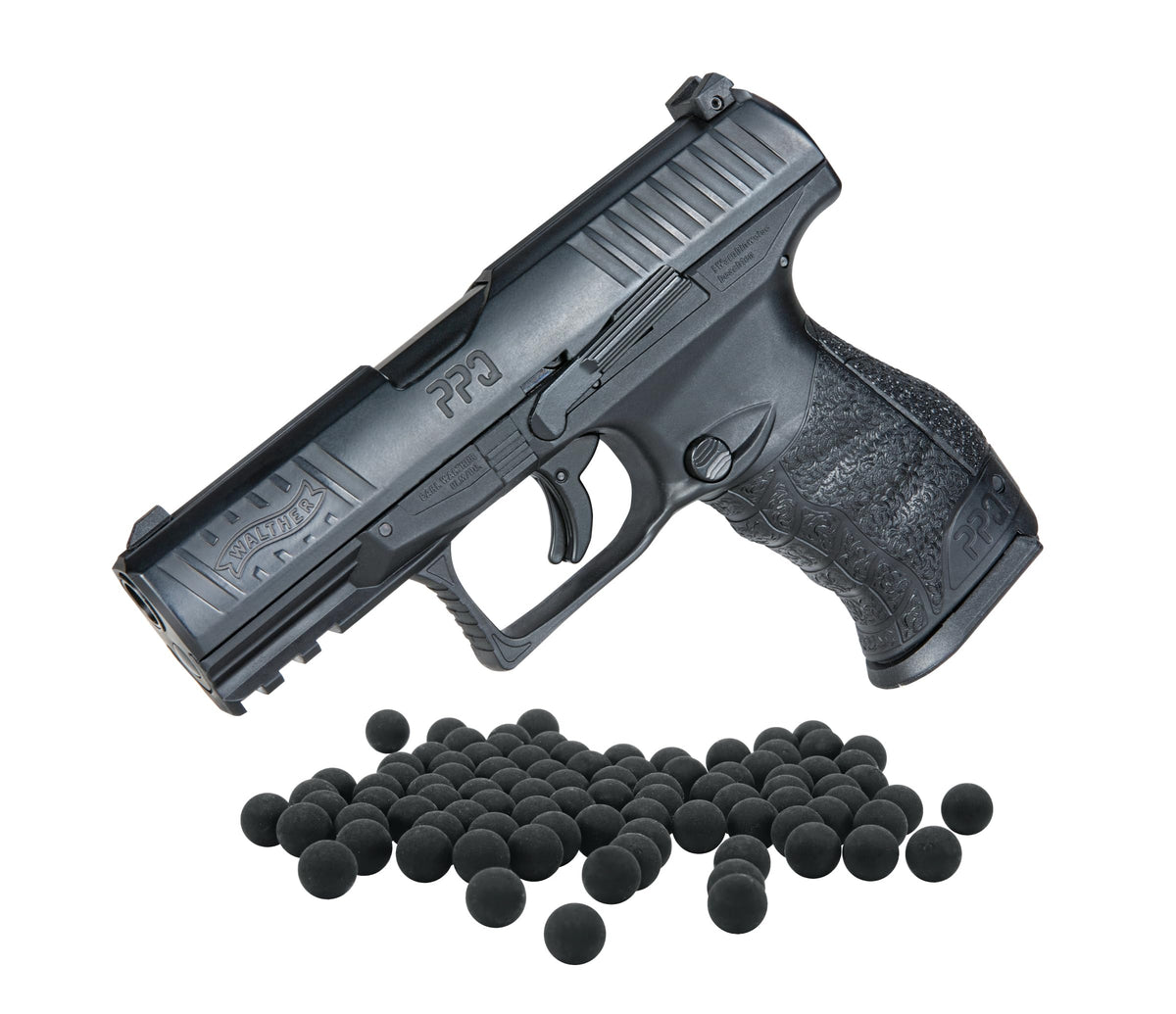 Umarex T4E Walther PPQ .43 Caliber Training Pistol Paintball Gun Marker, Black (Pack of 3)