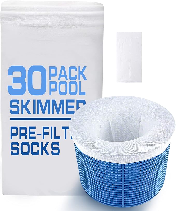 GOKU 30-Pack Swimming Pool Filter Skimmer Socks