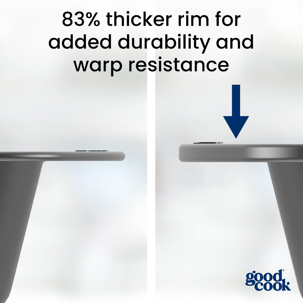 GoodCook Set of 2 Extra Large 13" x 5" Nonstick Steel Bread Loaf Pans, Gray - Set of Two Loaf Pans, Even Heat Distribution, Scratch-Resistant Nonstick Coating, Durable Construction, Easy to Clean