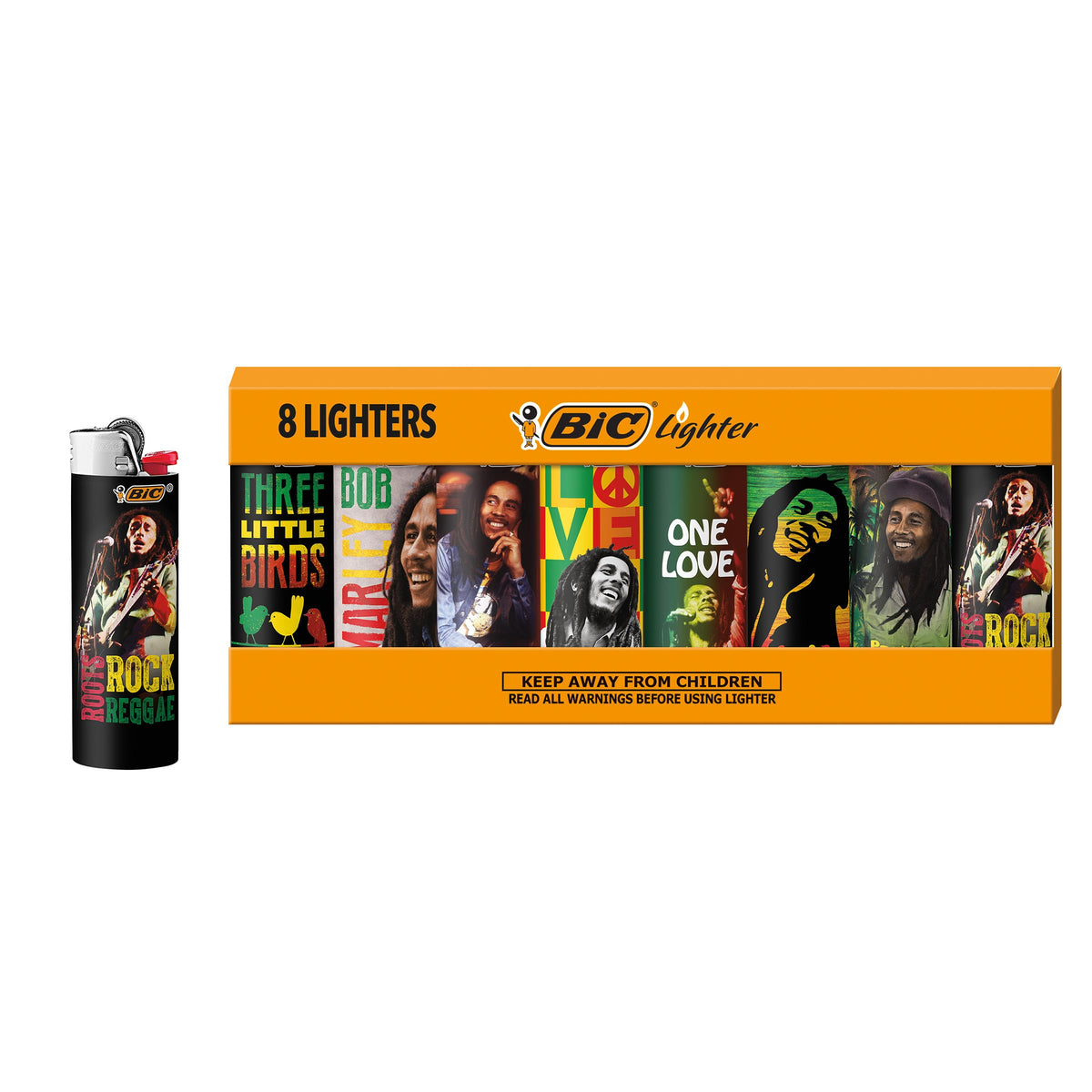 BIC Maxi Pocket Lighter, Special Edition Nostalgia Collection, Assorted Unique Lighter Designs, 8 Count Pack of Lighters