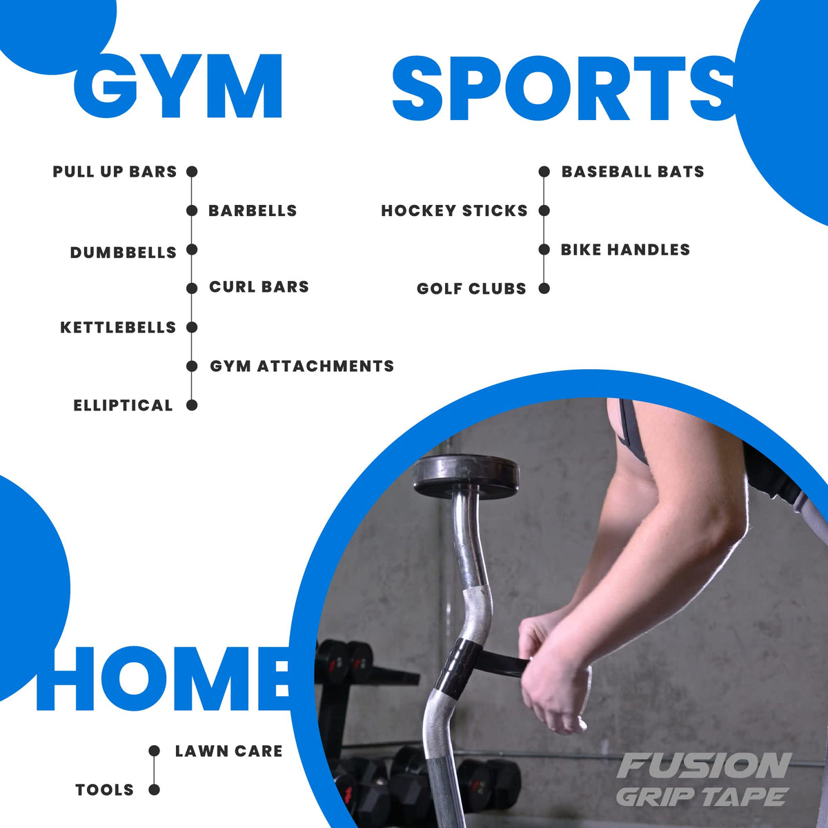 Core Prodigy Fusion Grip Tape - Silicone Rubber Wrap for Pull Up Bars, Barbells, Dumbbells, Sports and Gym Equipment, and Tools (10 Foot, White)