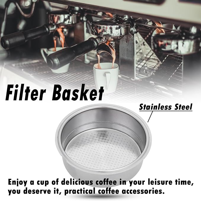 51mm Stainless Steel Coffee Filter Double Layer Filter Basket Stainless Steel