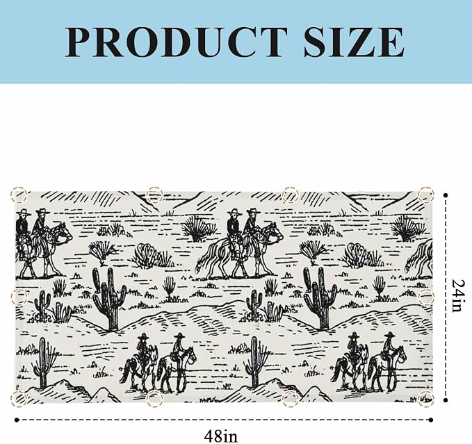 1 Pack Fluorescent Light Cover, Western Cowboys Light Covers