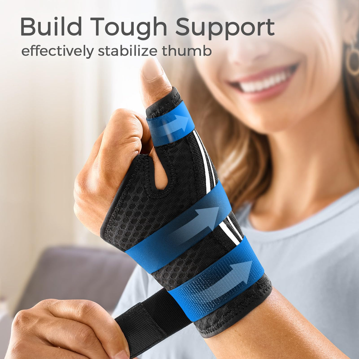 FREETOO Trigger Finger Splint for Thumb, Thumb Brace Right Hand Left Hand for Arthritis Pain and Support, Thumb Spica Splint for Trigger Thumb Tendonitis, Sprain. Fits Palm from 6.2‘’-7.5‘’ XS White