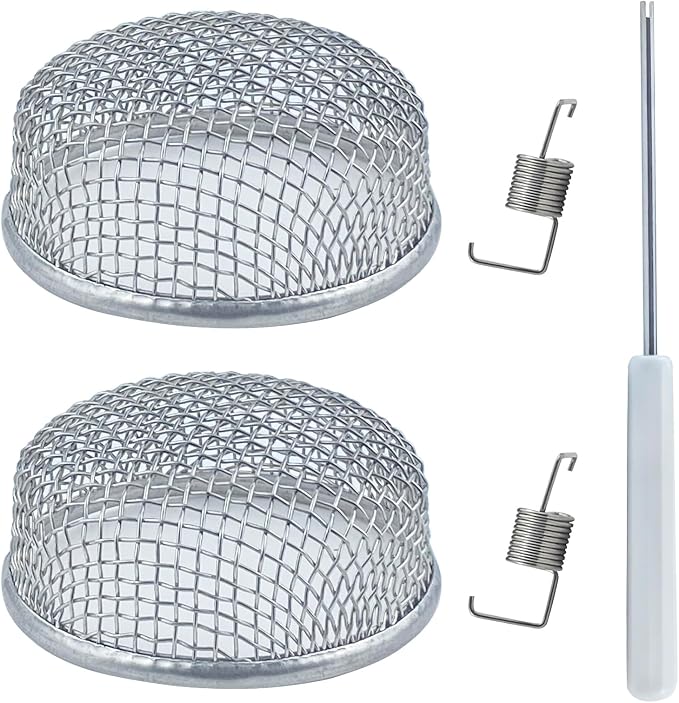 2 Pack RV Flying Insect Screen Furnace Vent Cover Bug Screens, 2.8 x 1.3 Inch