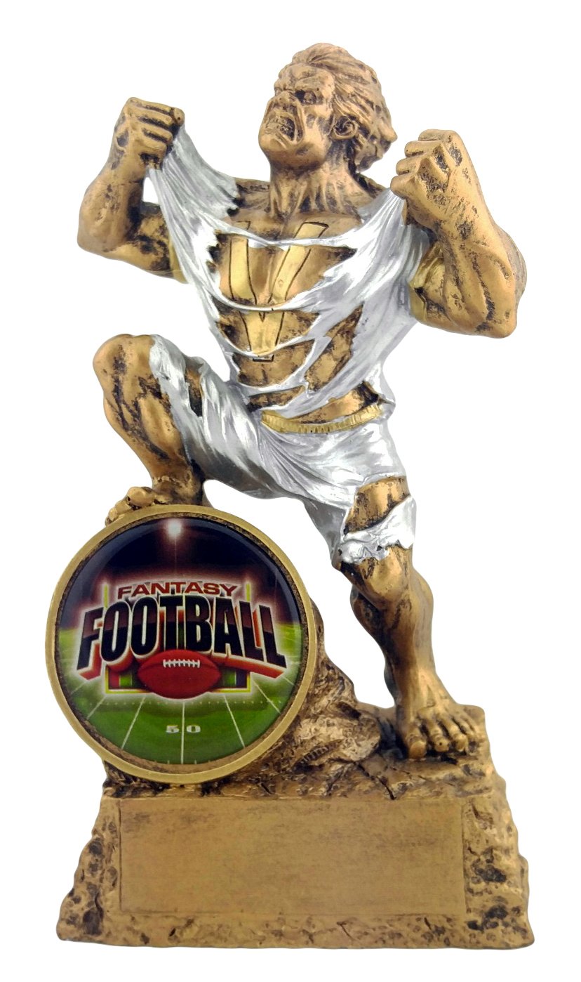 Decade Awards Monster Fantasy Football Trophy - 6.75 Inch Tall - Victory Beast FFL Award - Engraved Plate on Request