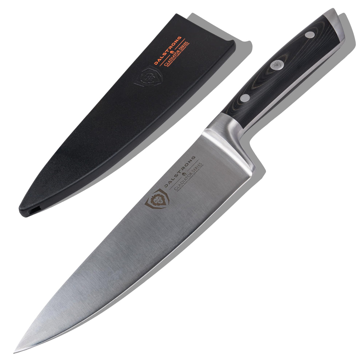 Dalstrong Chef Knife - 8 inch Blade - Gladiator Series - Forged High Carbon German Steel - Razor Sharp Kitchen Knife - Professional Full Tang Knives - Crimson Red Handle ABS - Sheath - NSF Certified