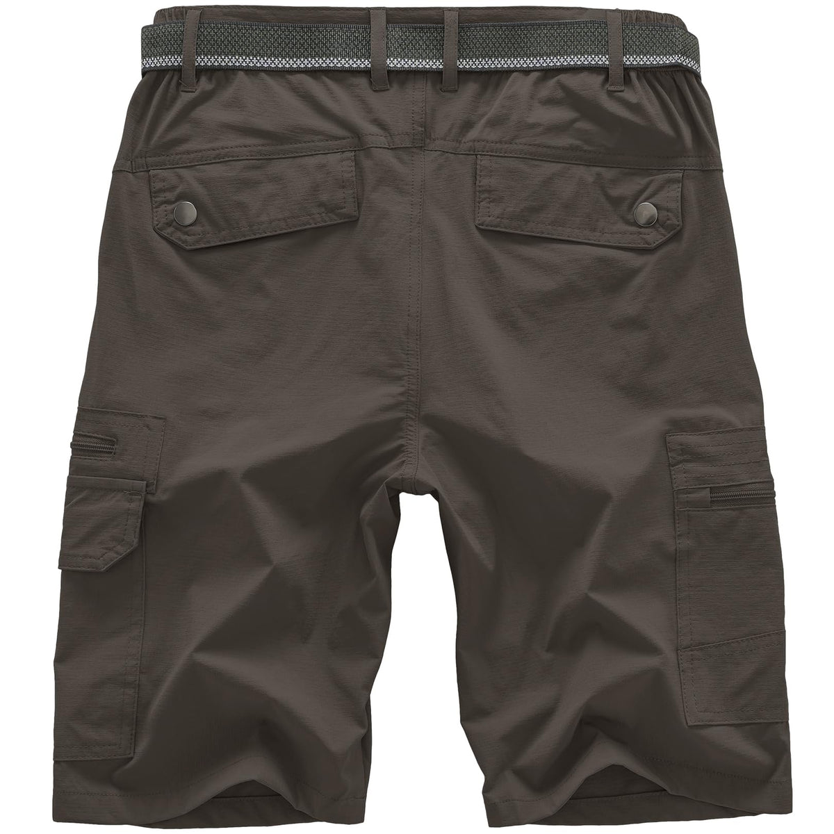 Jessie Kidden Mens Outdoor Casual Expandable Waist Lightweight Water Resistant Quick Dry Fishing Hiking Shorts (6222 Dark Brown 38)