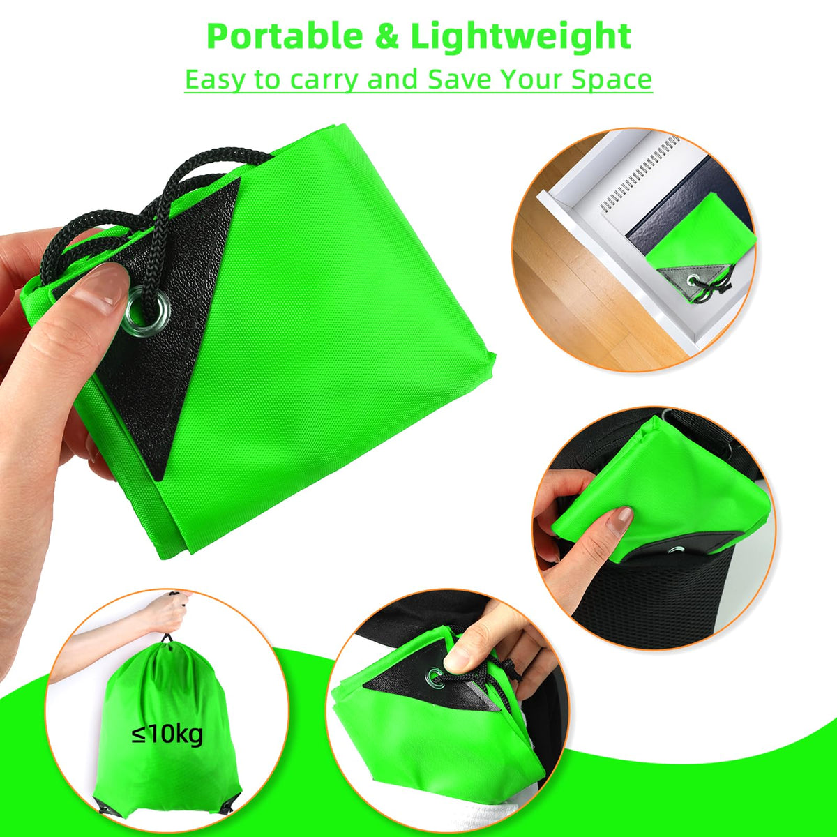 GoodtoU Drawstring Backpack Nylon Bags Pack Bulk Cinch Sack Gym Bag Drawstring Backpack for Sport, Traveling, Team (Green, 80Pcs)