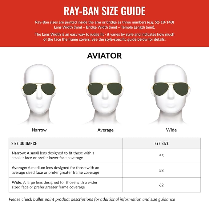 Ray-Ban RB3025 Classic Aviator Sunglasses