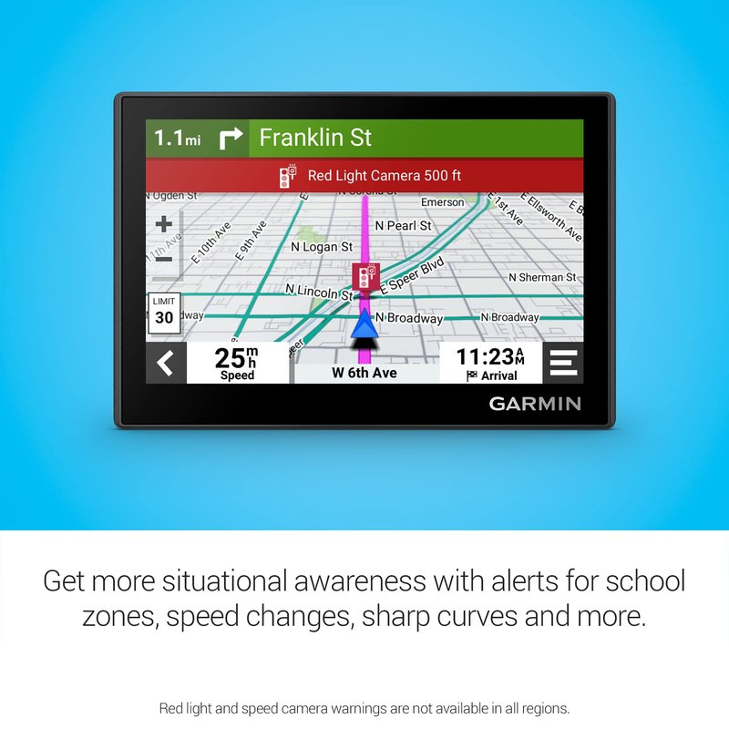 Garmin Drive™ 53 GPS Navigator, High-Resolution Touchscreen, Simple On-Screen Menus and Easy-to-See Maps, Driver Alerts (Renewed)