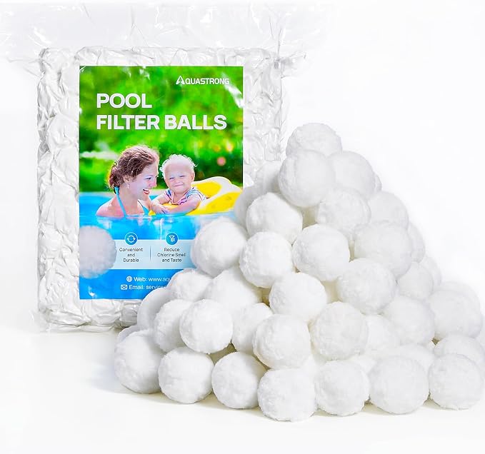 AQUASTRONG Pool Filter Balls for Sand Filters, 5.5 lbs Reusable Pool Sand