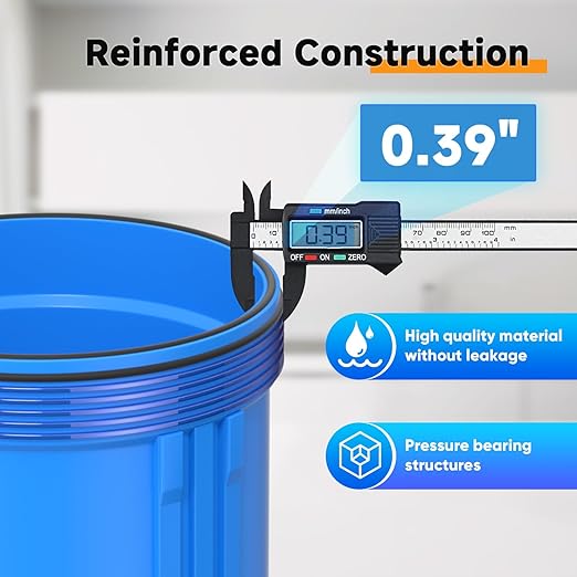 PUREPLUS Whole House Water Filter Housing, Pre-Filtration System,
