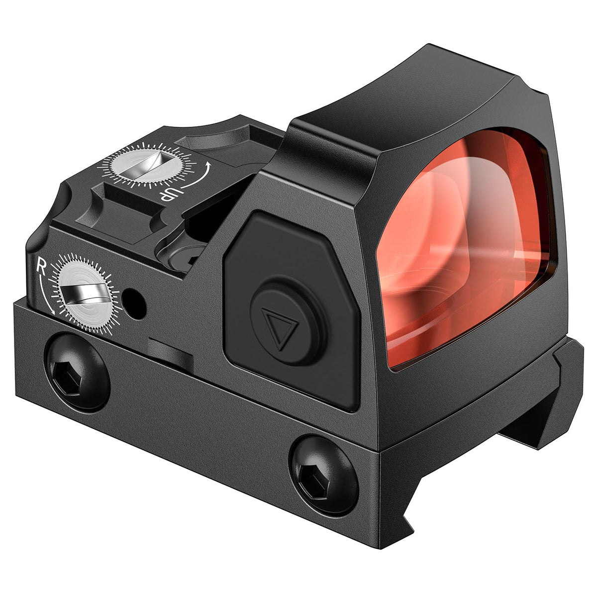 EZshoot Full-Sized Red Dot, Motion Awake Optic for Pistols, 2MOA Dot, 12 Brightness Adjustment Red Dot Scope, Suitable for RMR, Open Reflex Optics with Adapter Plate for MOS and 21mm Picatinny Base