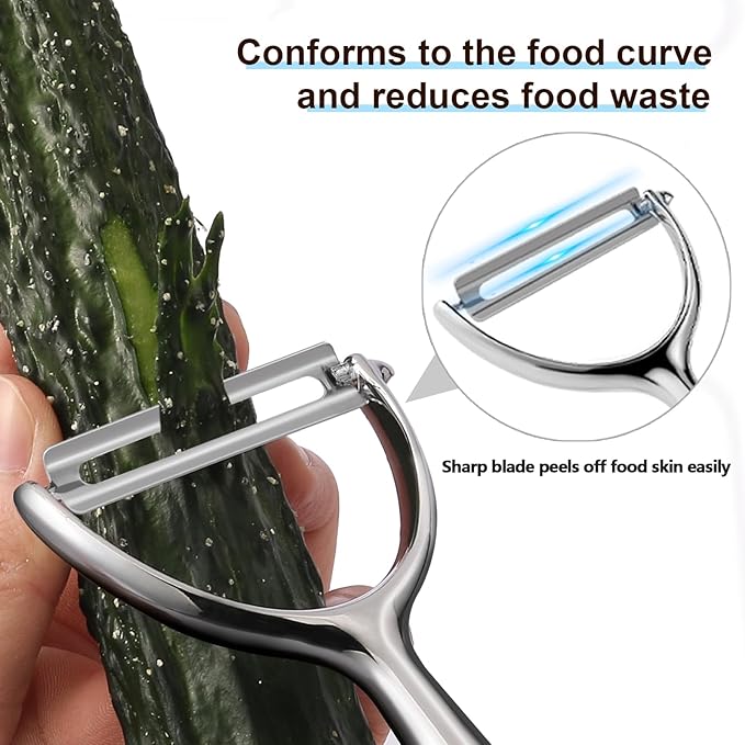 LIIGEMI Y Peeler, Sharp Blade for Potatoes & Cucumbers, Ergonomic Handle for Home Kitchen Use