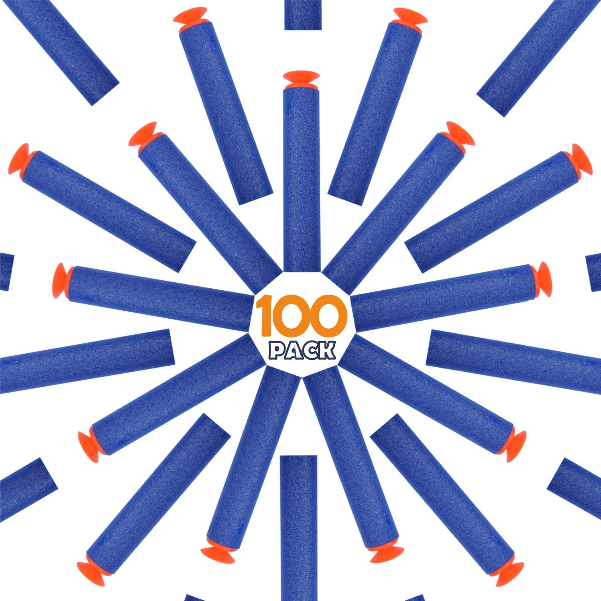 YagoDago Refill Darts Universal Suction Dart Foam Bullet 100-Dart Refill Pack for Nerf N-Strike Elite Series Blasters Toy Gun