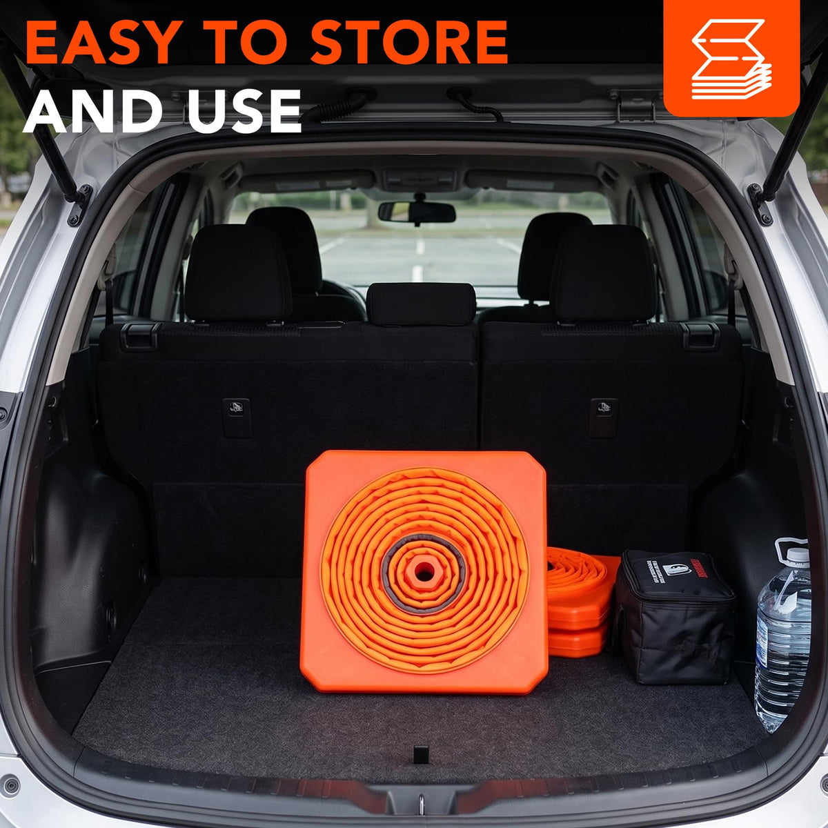 TENKAIWICK 28 Inch 4 Pack Traffic Cones with Storage Bag, Collapsible Safety Cones, Multi Purpose Pop-up Cones with Reflective Collar, Orange Cones for Parking lot, Driveway, Driving Training etc