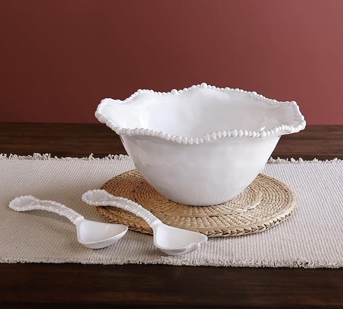 Beatriz Ball 2426 Alegria Melamine Bowl, Large, White