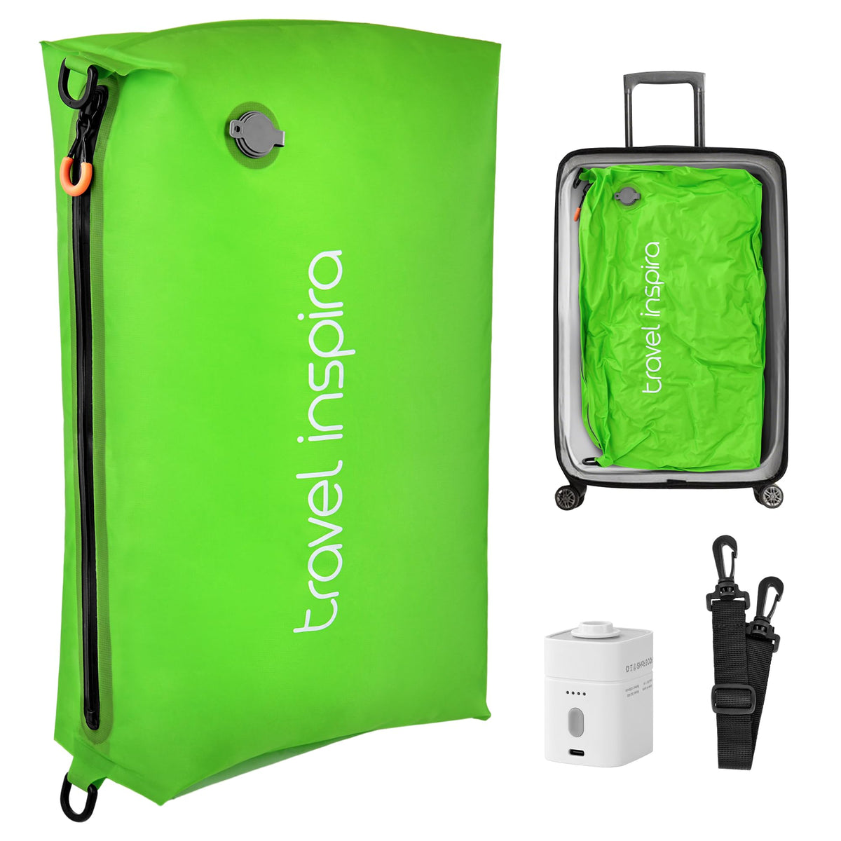 Compression Packing Cube with Electric Pump, Waterproof Travel Storage Bag