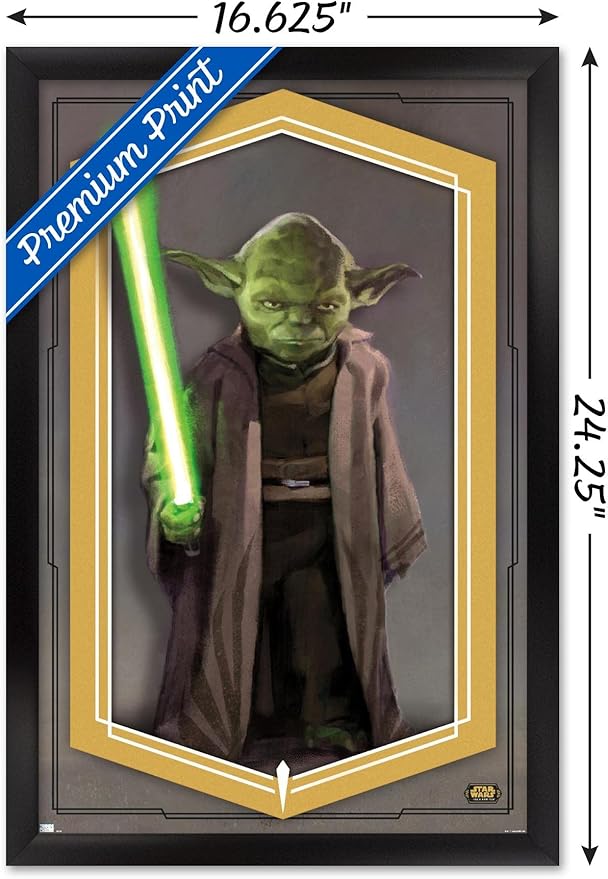 Trends International Star Wars: The High Republic - Yoda Wall Poster, 14.725" x 22.375", Black Framed Version