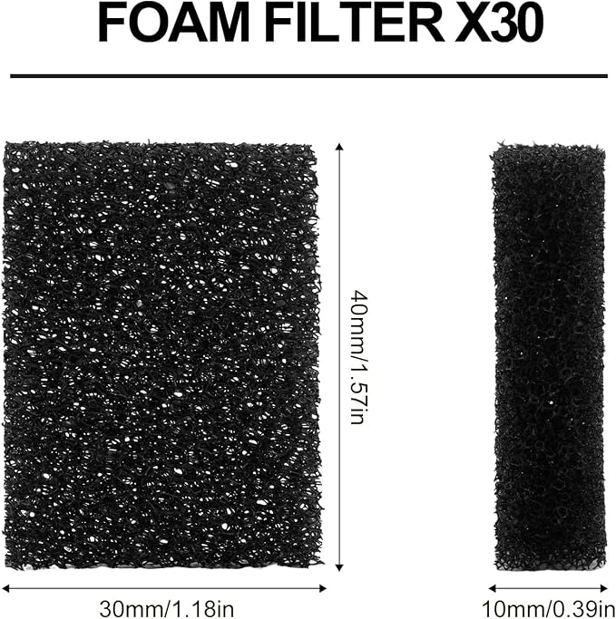 30pcs Pet Fountain Replacement Filter, Cat Drink Water Filter Replace Foam