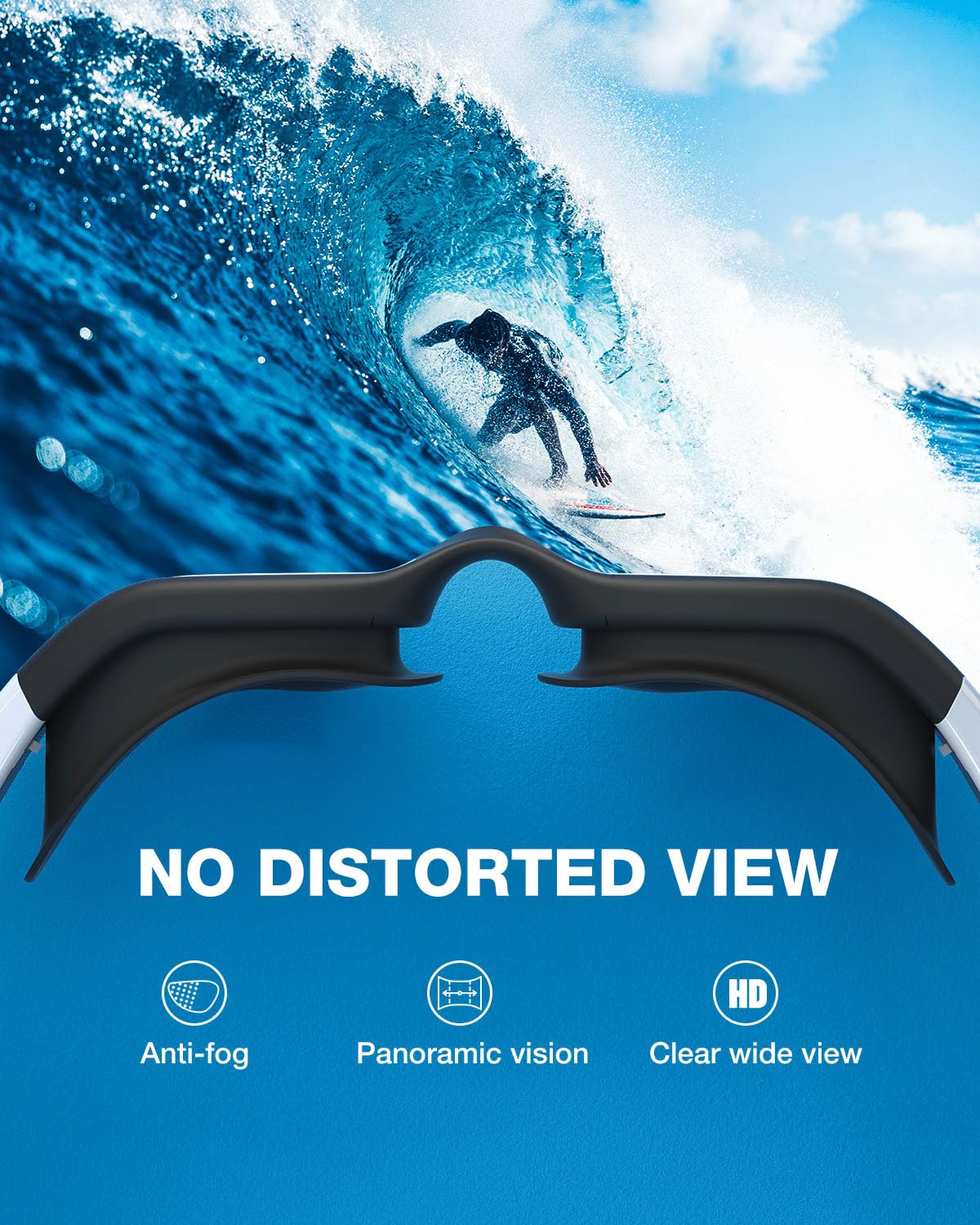 ZIONOR Swim Goggles, Upgraded G1 Polarized Swimming Goggles Anti-fog for Adult Men Women C0 (Polarized + Bright Miror Coffee Gold)