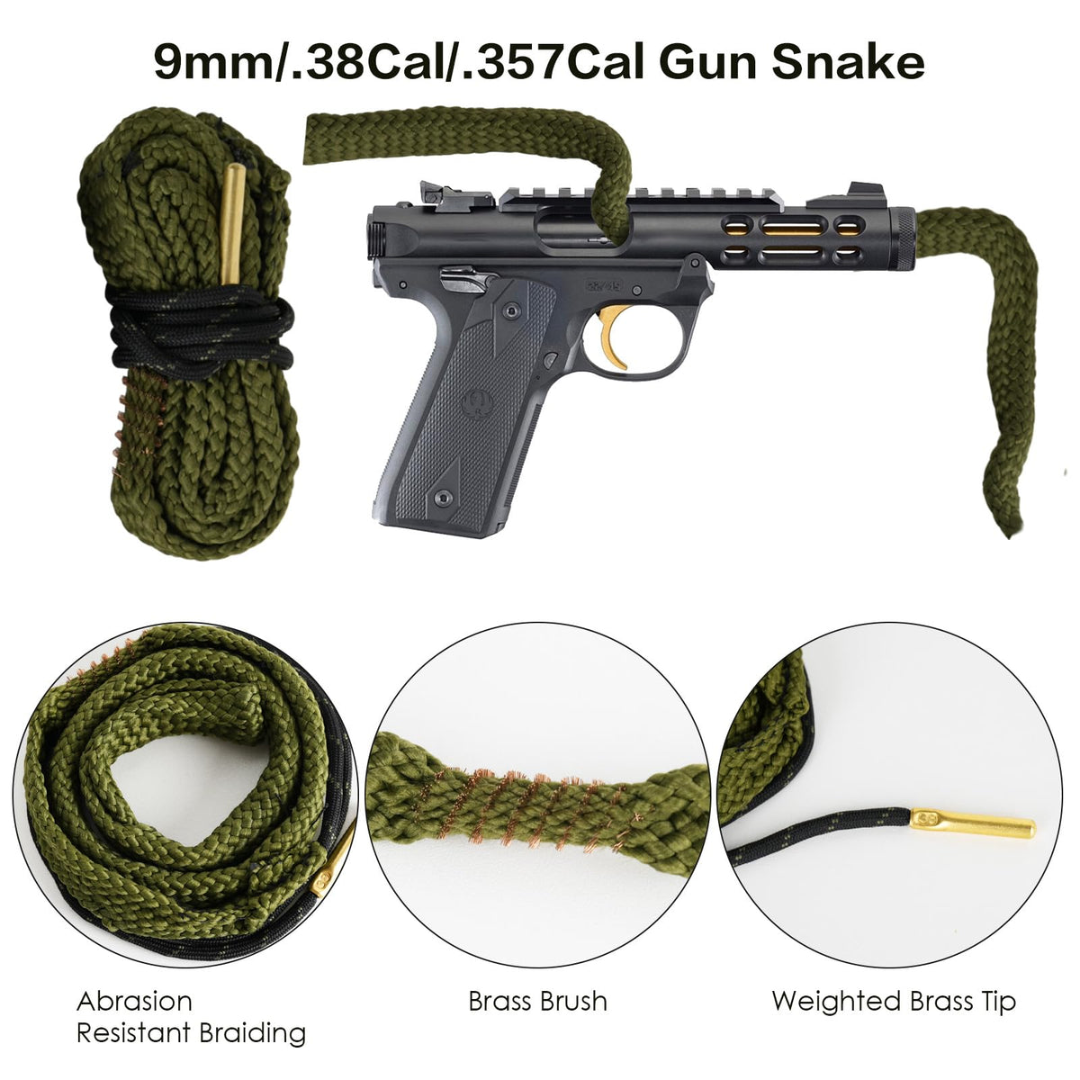 4 Pack Bore Cleaner Gun Cleaning Kit for Handguns and Rifles