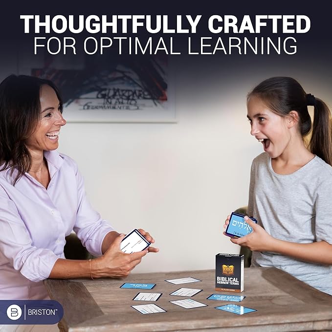 Briston Biblical Hebrew Terms Flashcards – 75 Hebrew Words with English & Scripture Verses – Audio Pronunciations Included – Learn Biblical Hebrew Language & Study Old Testament Vocabulary