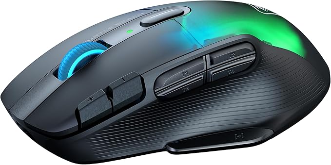 Turtle Beach Kone XP Air Wireless RGB Gaming Mouse, 19000 DPI Optical Sensor, 100-hour Rechargeable Battery & Charging Dock, 29 Programmable Inputs, Ergonomic Design, Bluetooth, 4D Wheel – Black