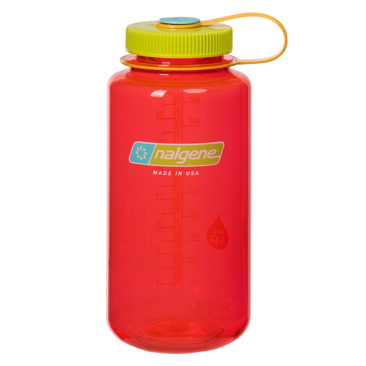 Nalgene Sustain Tritan BPA-Free Water Bottle Made with Material Derived from 50% Plastic Waste, 32 OZ, Wide Mouth, Pomegranate (Pack of 6)