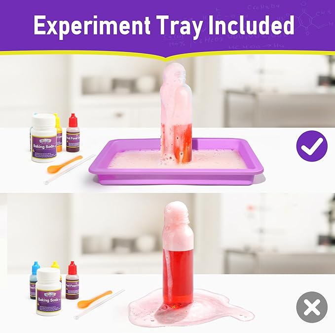 BenBen Science Kits for Kids Age 9-12, 155 Experiments Educational Toy, STEM Toys for 6 7 8 Year Old Boys Girls Birthday Gift, Volcano Science Kit, Chemistry Set for Homeschooling