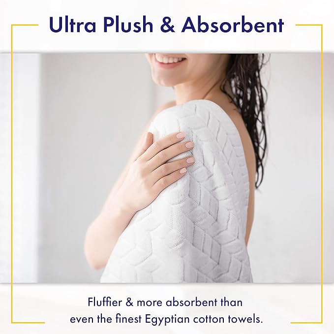 Ultra Soft & Stylish 700 GSM Luxury Bath Sheets | Pack of 2 | Extra Large 35x70 Inches | 100% Zero-Twist, Long-Staple Cotton | Remarkably Absorbent (Eucalyptus Green)