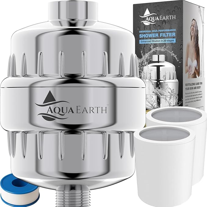 Aqua Earth Shower Filter Head for Hard Water Softening