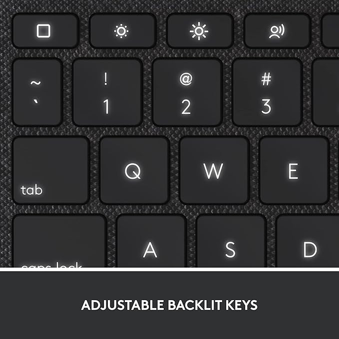 Logitech Combo Touch, Detachable iPad Keyboard Case (10th gen and A16) with Large Precision Trackpad, Full-Size Backlit Keyboard, and Smart Connector Technology - Oxford Gray