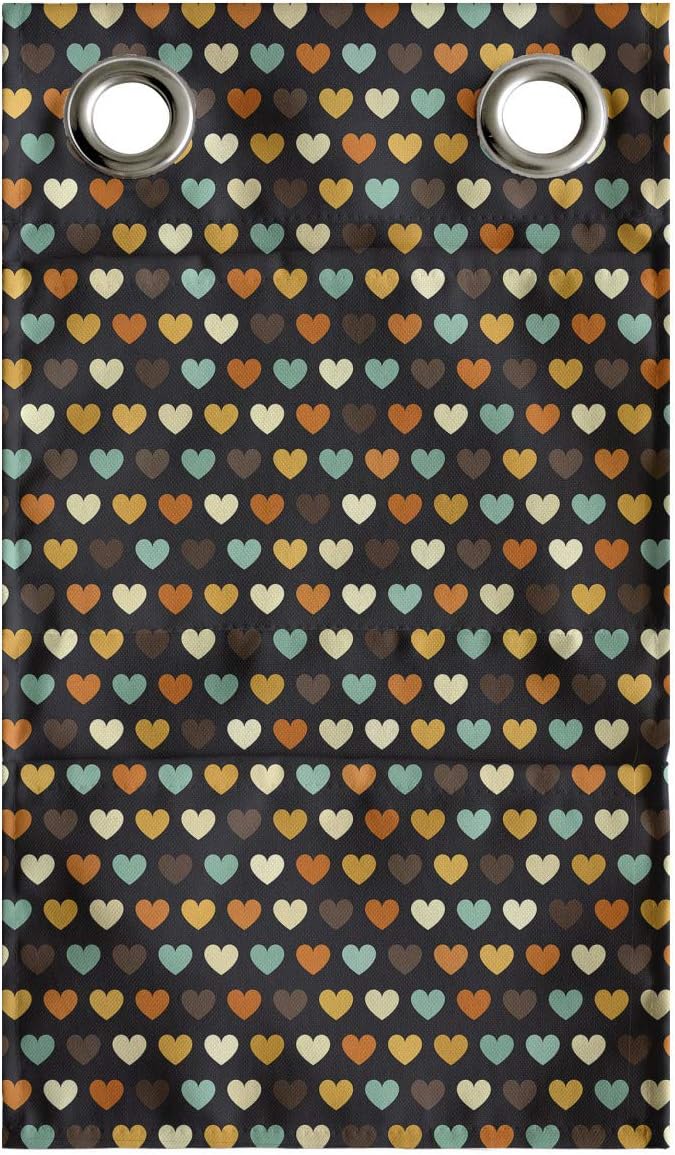 Ambesonne Love Hanging Pocket Organizer, Mini Pattern with Symmetric Tiny Heart Shapes Valentine's Day Themed Illustration, Printed Polyester Storage Bag with Pockets, 9" x 16", Multicolor