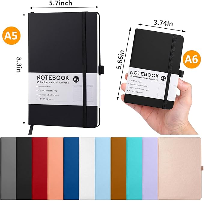Customizable Notebook- Personalized Cover with Any Design - A6/A5 192 Lined Pages Journaling Notebooks for Work School Business Church